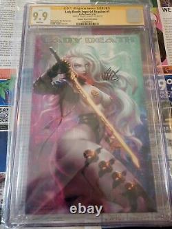 Lady Death Imperial Requiem #1-cgc 9.9! - Signed By Kunkka Lim! Nm+ Rare