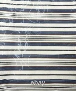 Lot 7 Imperial Wall Coverings Vintage Wallpaper Rare NOS Blue White Stripe 90s