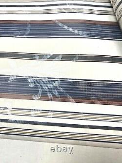 Lot 7 Imperial Wall Coverings Vintage Wallpaper Rare NOS Blue White Stripe 90s