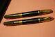 Lot Of 2 Rare Imperial Made In Usa Double Nib Fountain Pens