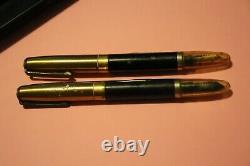 Lot of 2 RARE Imperial Made in USA Double Nib Fountain Pens