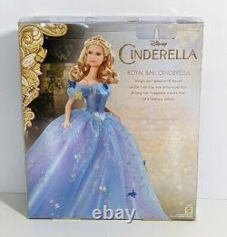 Mattel Disney Barbie Cinderella Royal Ball Doll 2014 Live Action NEW Rare Blue