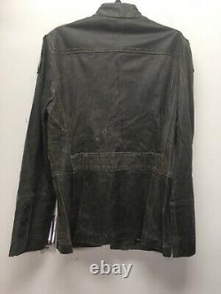 Men's Royal Underground rare Leather Jacket Size l cross green new motorcycle