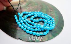 NEW FINE RARE AAAAA AZ SLEEPING BEAUTY TURQUOISE With MATRIX NUGGET BEAD STRAND