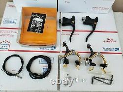 NEW RARE GOLD / BLACK Royal Gran Compe 400 with brake levers vintage NOS