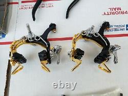 NEW RARE GOLD / BLACK Royal Gran Compe 400 with brake levers vintage NOS