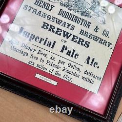 NEW RARE Henry Boddington Imperial Framed Pale Ale Advertisement Print