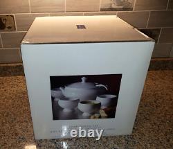 NEW RARE Royal Limited White Soup Tureen 7Piece Set Restaurant Quality Porcelain