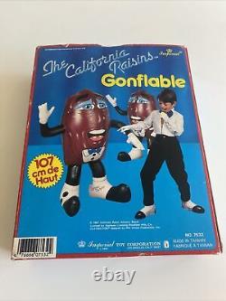 NEW SEALED Vintage 1987 California Raisins Inflatable 42 Tall BOP BAG RARE VHTF