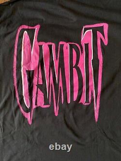 NWOT Gambit Royal Flush Black Shirt Kontra Brand X-men Marvel XXL RARE AOP
