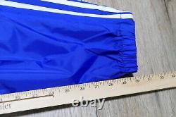 NWT Rare Adidas Vintage Nylon Royal Blue TEAM Track Pants Men's Adult Small