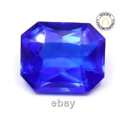 Natural Certified Rare Royal Blue Spinel 11.00CT Emerald Cut 14MM Loose Gemstone