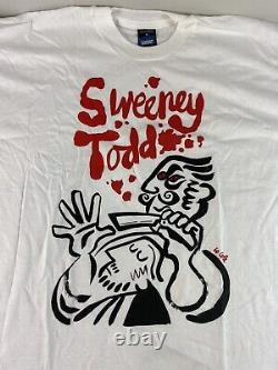 New 90s Vintage Sweeney Todd Royal National Theatre White Shirt Sz XL Rare