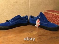 New NIB RARE? VANS Old Skool Royal Blue Suede Black Skateboarding Shoes Sz 9.5