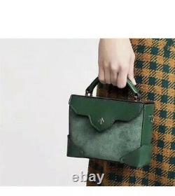 New Rare Manu Atelier Green Suede Bag ASO ROYAL