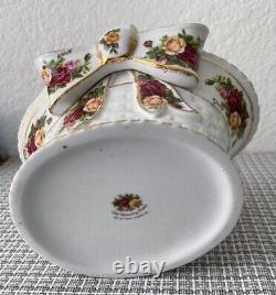 New Rare Royal Albert Old Country Roses (Basketweave) Centerpiece Bowl