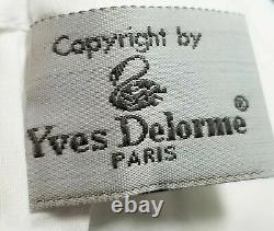 New Rare Yves Delorme Palais Royal Embroidery Scallop 2 Shams Blue Bows France