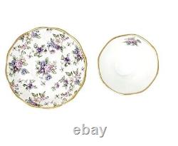 New! Royal Albert 100 Year Chintz Teacup &Saucer (1940's pattern) Rare&Free gift