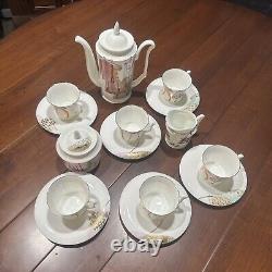 New Russian Imperial Porcelain Lomonosov Bone China Rare Coffee Set Shopping