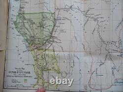 New Zealand & Free State of Congo 1885 rare RGS periodical 2 large detailed maps