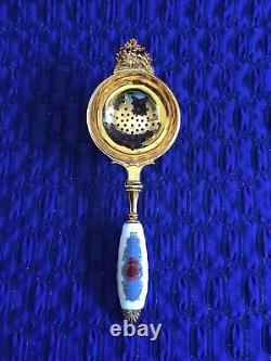 Nib Royal Doulton Old Country Roses Gold Plated Tea Strainer Discontinued Rare