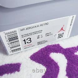 Nike Air Jordan 14 Retro White Hyper Royal Black Mens Size 13 487471 104 Rare