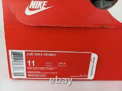Nike Air Max Penny 1 Size Men's 11 Black White Blue Deadstock NIB Retro Rare
