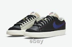 Nike Blazer Low'77 PRM Shoes Black Royal Blue DH4370-001 Men's Size 14 NEW RARE