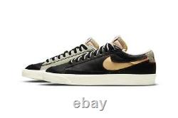 Nike Blazer Low'77 PRM Shoes Black Royal Blue DH4370-001 Men's Size 14 NEW RARE