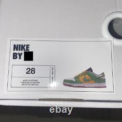Nike Dunk Low By You Sneaker Unlocked Us 10 Yellow Green With Box Rare Limited