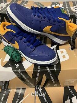 Nike SB Dunk Low Royal Blue Midas Gold Brazil Sz 9.5 DS 304292 473 RARE