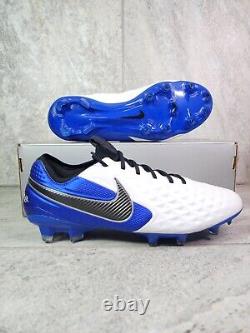 Nike Tiempo Legend 8 Elite FG Mens Soccer Cleats Size 8.5 White Hyper Royal Rare