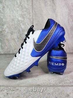 Nike Tiempo Legend 8 Elite FG Mens Soccer Cleats Size 8.5 White Hyper Royal Rare