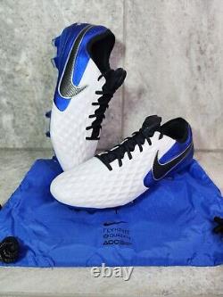 Nike Tiempo Legend 8 Elite FG Mens Soccer Cleats Size 8.5 White Hyper Royal Rare