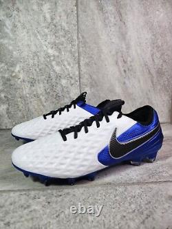 Nike Tiempo Legend 8 Elite FG Mens Soccer Cleats Size 8.5 White Hyper Royal Rare