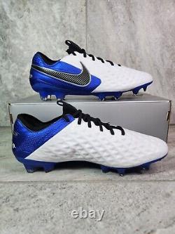 Nike Tiempo Legend 8 Elite FG Mens Soccer Cleats Size 8.5 White Hyper Royal Rare