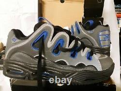 Osiris shoes d3 2001 NEW CHARCOAL/BLACK/ROYAL BLUE RARE SZ 13 vtg skate 62