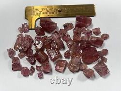 Purple imperial topaz crystals from Ouro Preto rare color