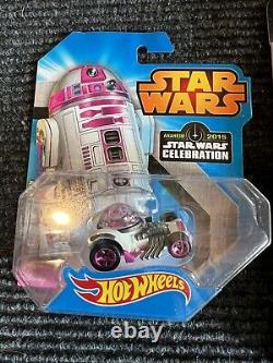 R2-KT Star Wars Pink Imperial Droid 2007 Hasbro And Rare Hot Wheels 2015