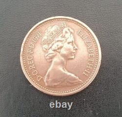 RARE 1971 New 1 Penny Coin GB Royal Mint, Unmodified, Must-Have For Collectors