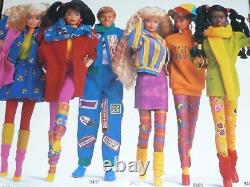 RARE 1990 Vintage Benetton Barbie Doll Royal Blue Fashion