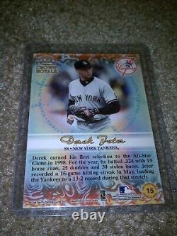 RARE! 1999 DEREK JETER Crown Royale Pivotal Players HAND NUMBERED 99 AS GAME HOF