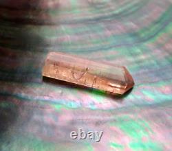 RARE AAAAA SALMON PINK BRAZILIAN IMPERIAL TOPAZ TERMINATED GEM CRYSTAL 5.50cts