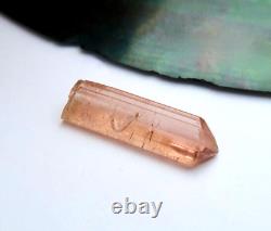 RARE AAAAA SALMON PINK BRAZILIAN IMPERIAL TOPAZ TERMINATED GEM CRYSTAL 5.50cts