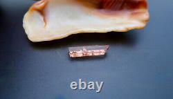 RARE AAAAA SALMON PINK BRAZILIAN IMPERIAL TOPAZ TERMINATED GEM CRYSTAL 5.50cts