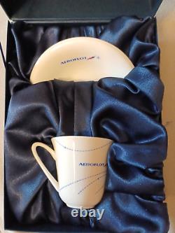 RARE Aeroflot Set One tea cup+one saucer/plate. Imperial Porcelain St. Petersburg