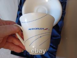 RARE Aeroflot Set One tea cup+one saucer/plate. Imperial Porcelain St. Petersburg