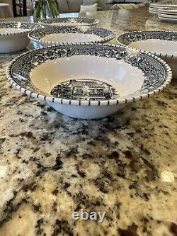 RARE Cavalier Ironstone Royal China USA Colonial Heritage Blue Service For 5 NEW