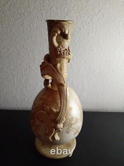 RARE EXQUISITE Antique Royal Doulton Burslem Moriage 10.5 Ceremonial Ewer Vase