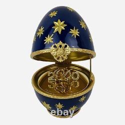 RARE Fabergé Imperial 2000 Millennium Egg Desert Inn Casino #28 Blue Gold COA